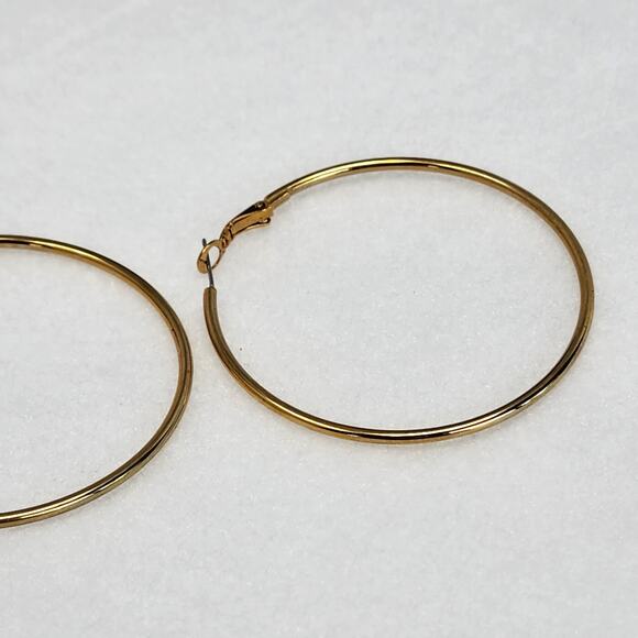 Gold Hoop Earrings - Picture 2 of 4